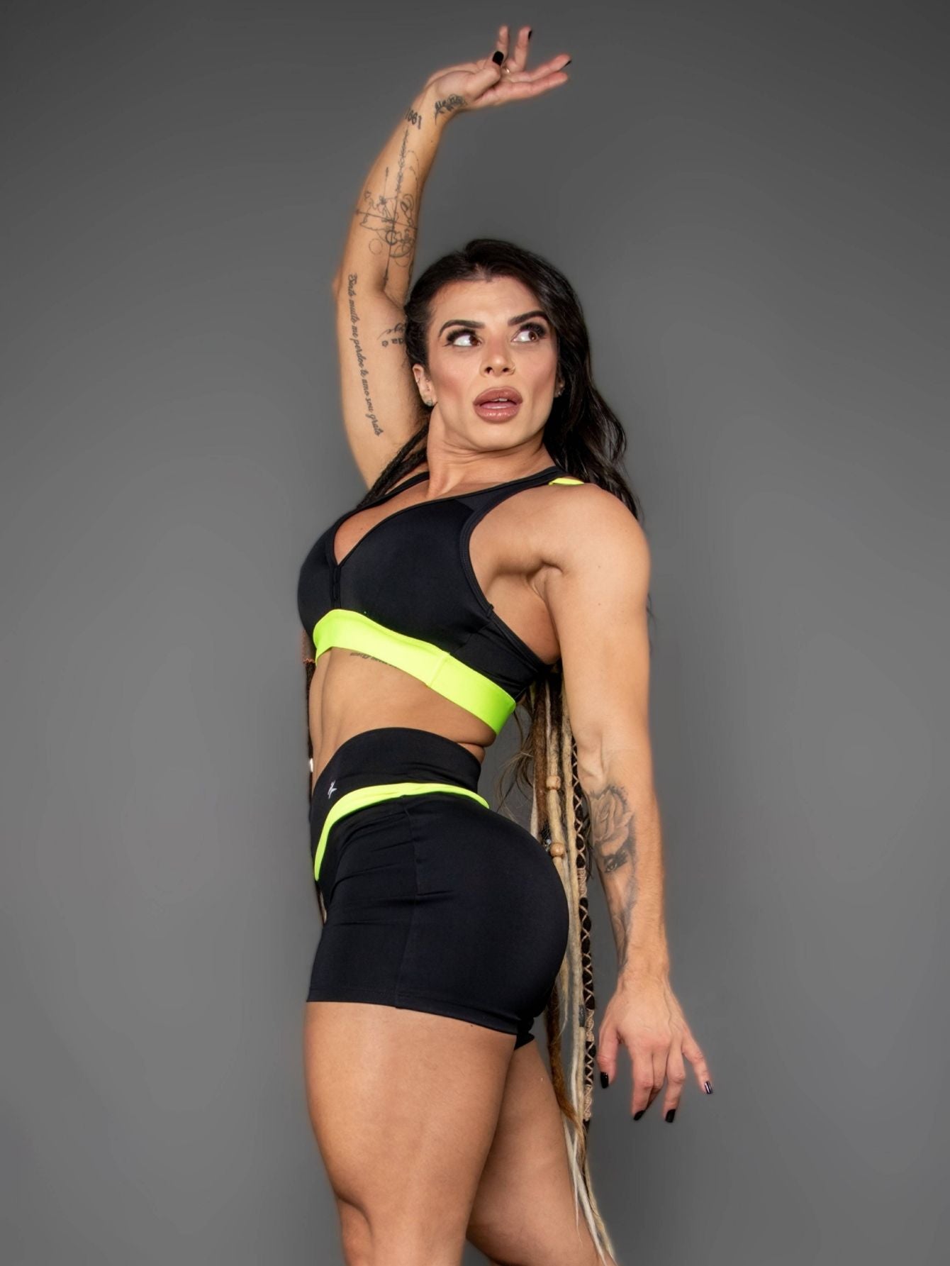 Top Fitness Academia PowerPlank em Poliamida - Preto