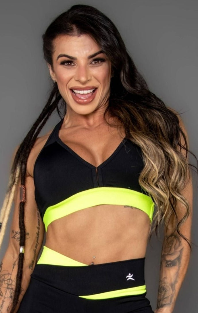Top Fitness Academia PowerPlank em Poliamida - Preto