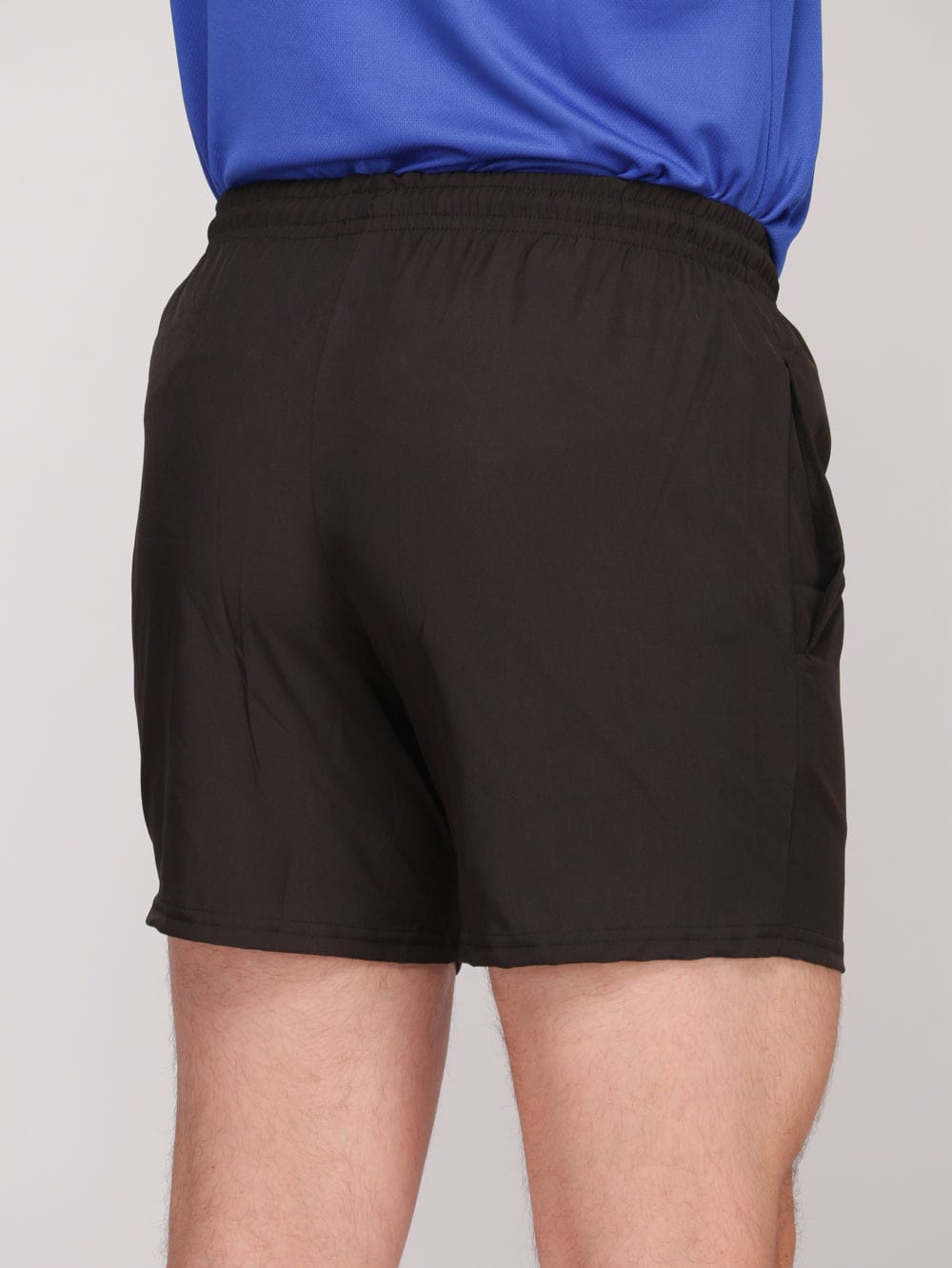 Bermuda Masculina Curta Com Bolso em Tactel com Elastano Logo Refletivo - Preto