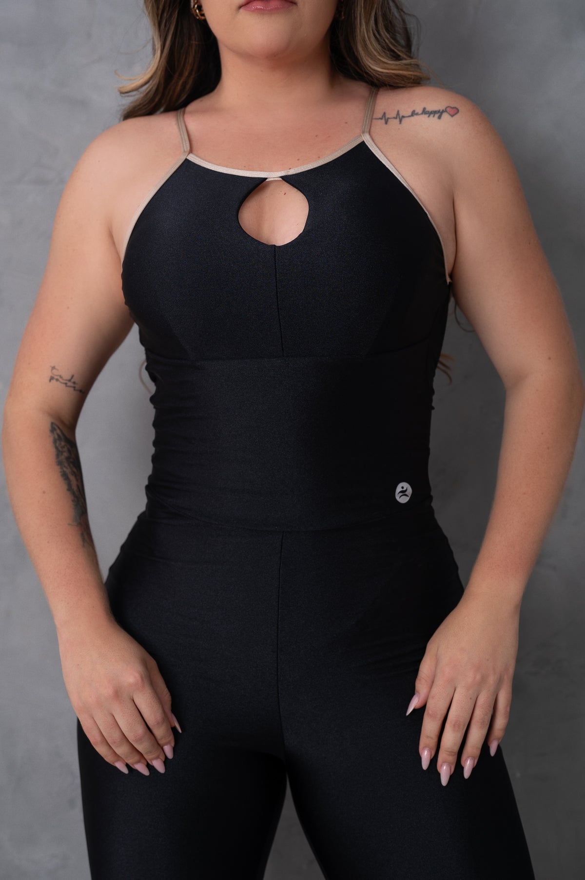 Macacão FlexSuit em Poliamida - Preto