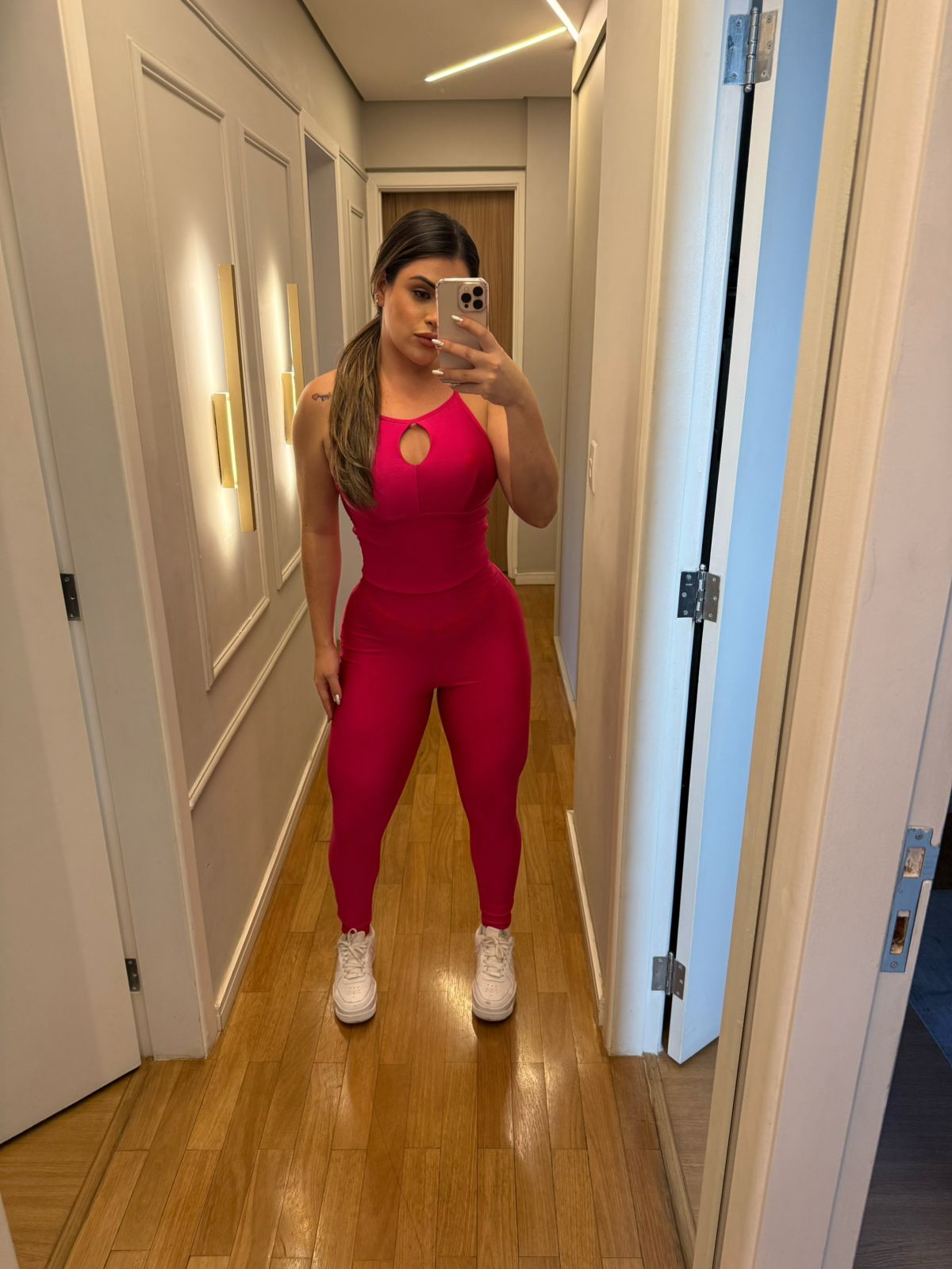 Macacão FlexSuit em Poliamida - Rosa