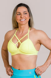 Top Fitness Academia Com Tira em Poliamida Verde ShapeSculpt
